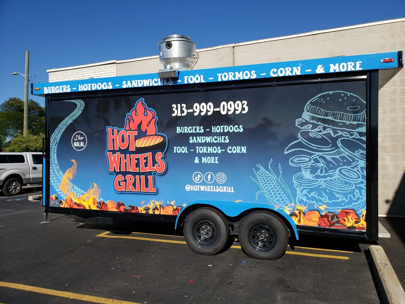 Hot Wheels Grill – Food trailer wrap