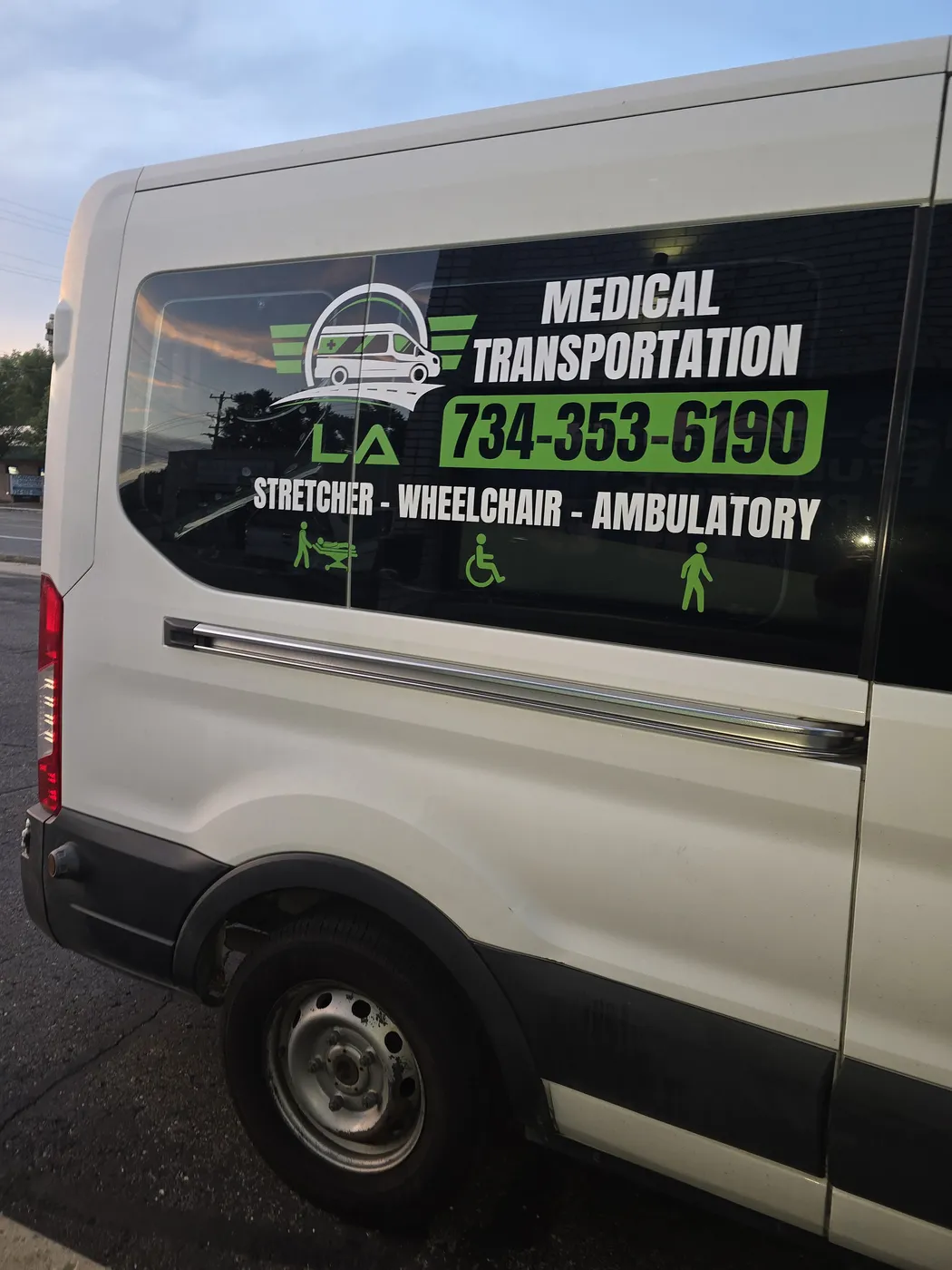 LA Medical Transportation – Van window graphics