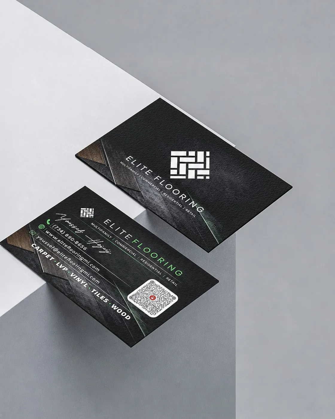 Elite Flooring – Logo and business cards