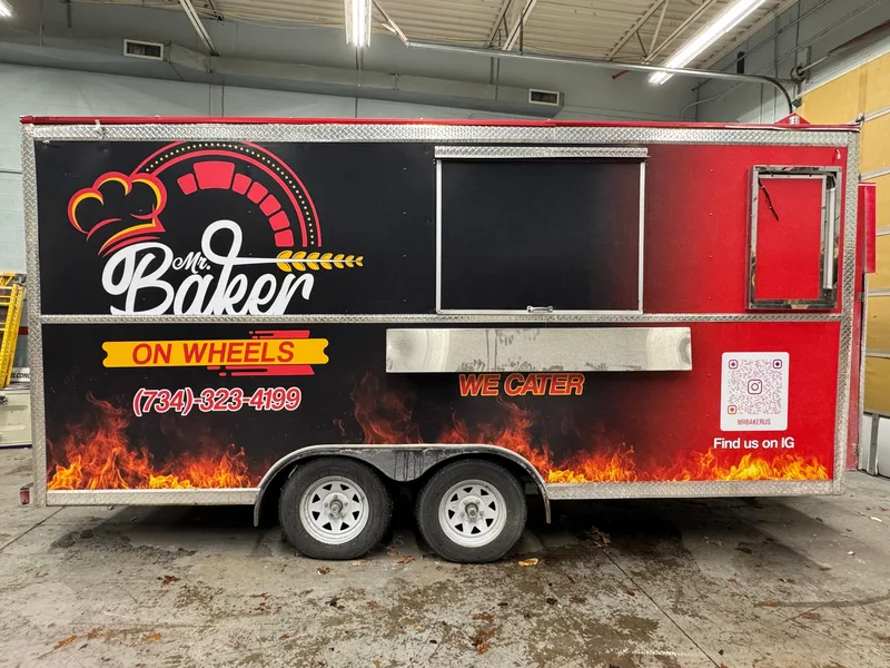 Mr. Baker on Wheels trailer wrap