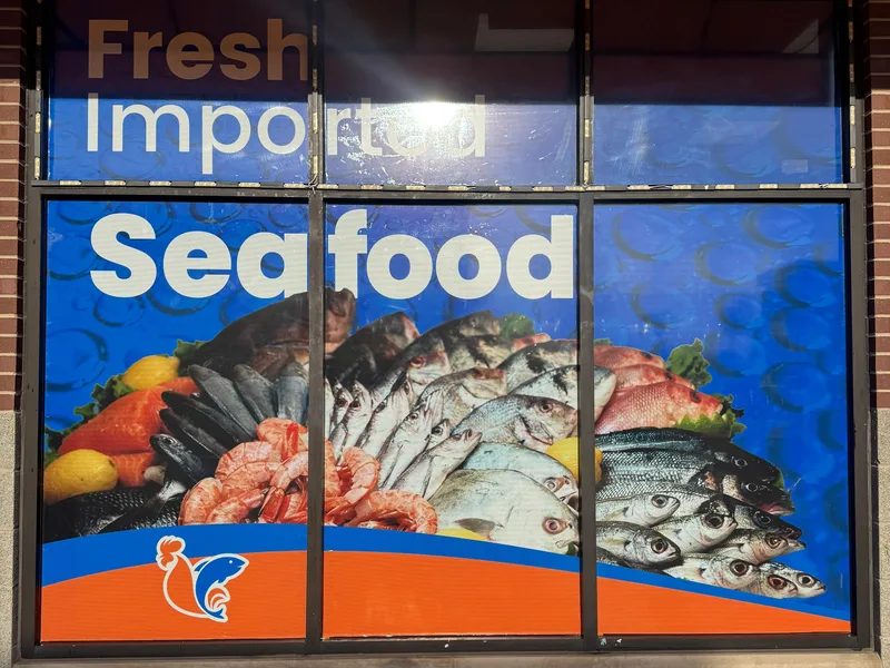 Express Fish storefront window graphics