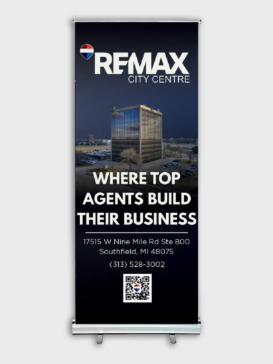 RE/MAX retractable banner
