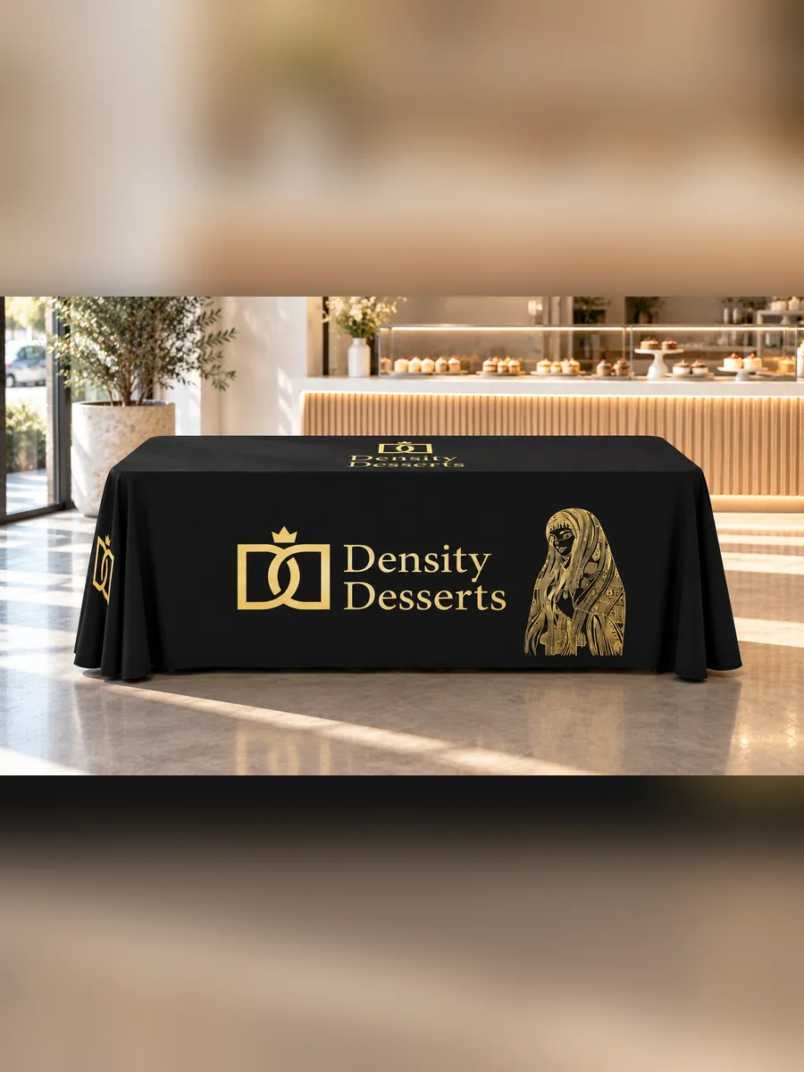 Density Desserts fitted table cover