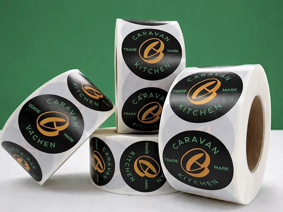 Caravan Kitchen roll labels