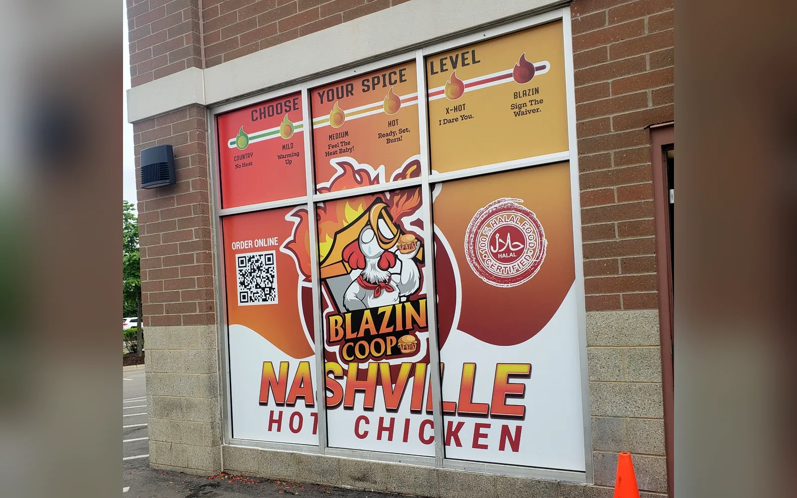 Blazin Coop window graphics