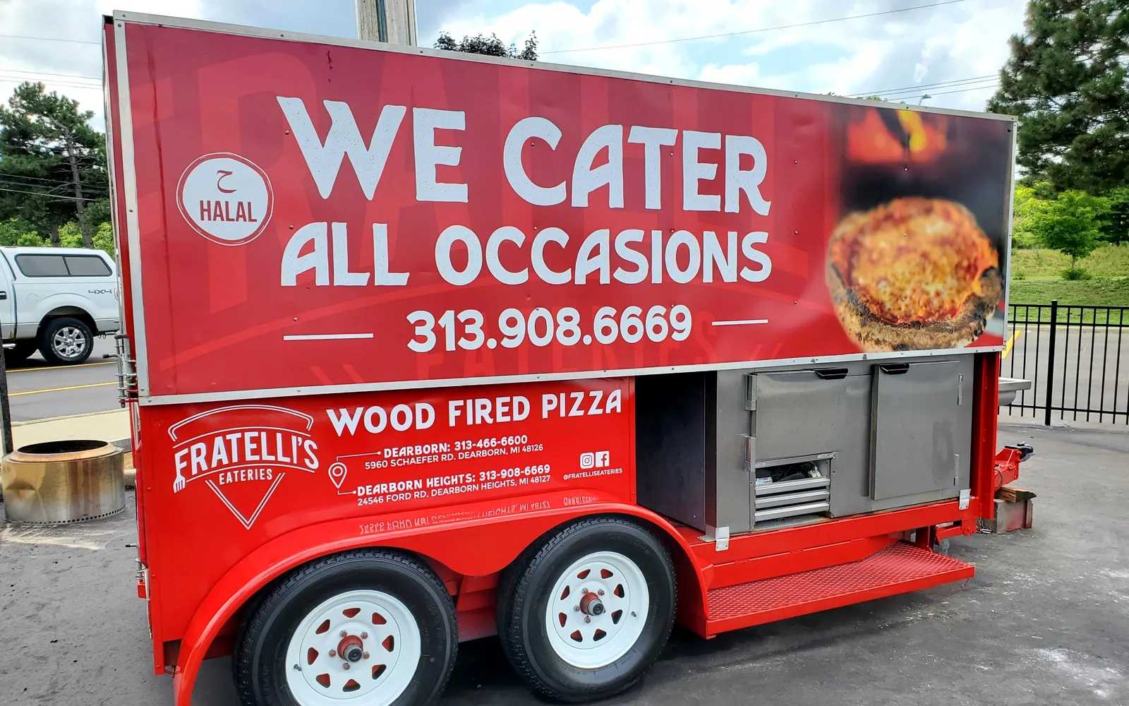 Fratelli's catering trailer wrap