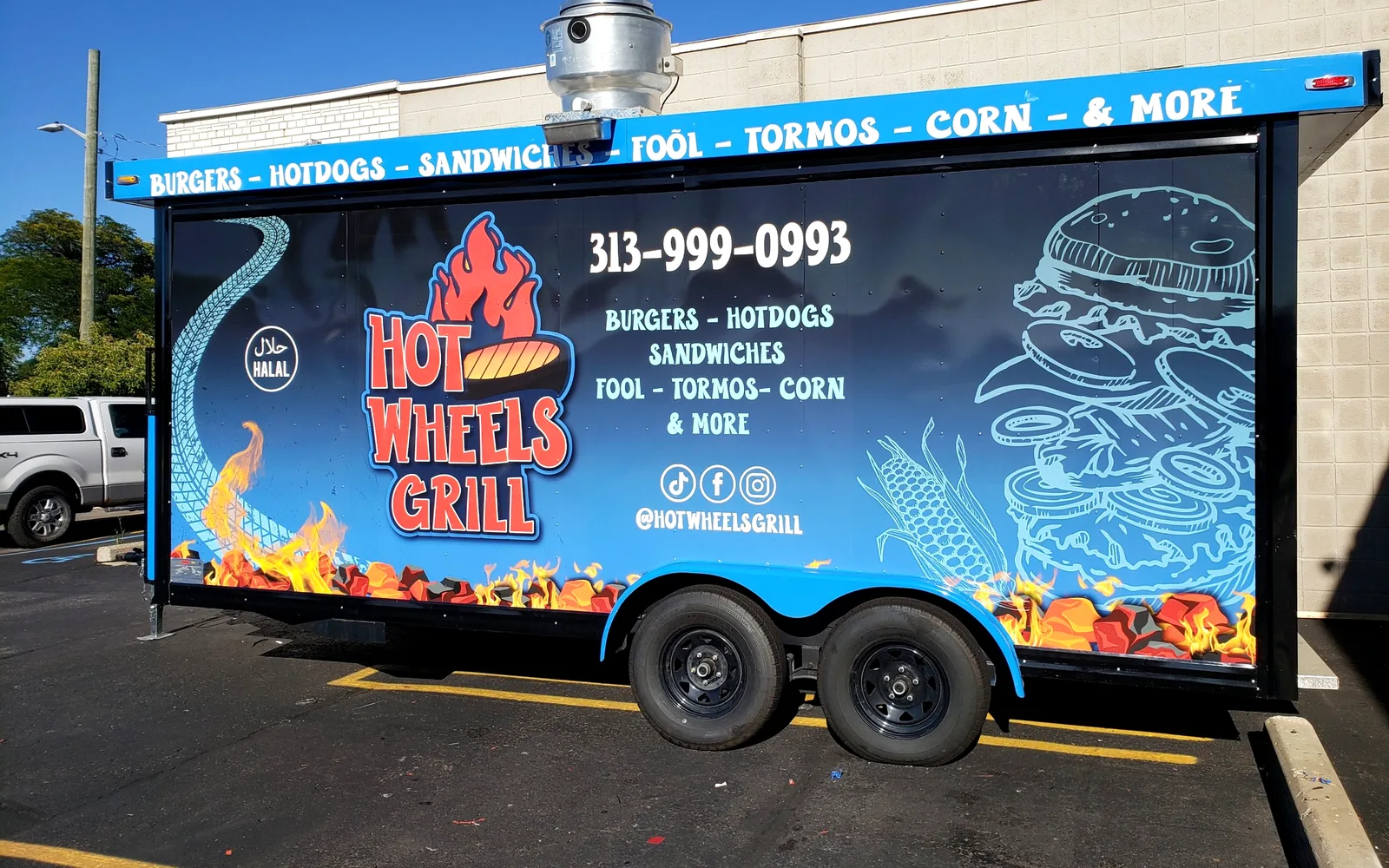 Hot Wheels Grill trailer wrap