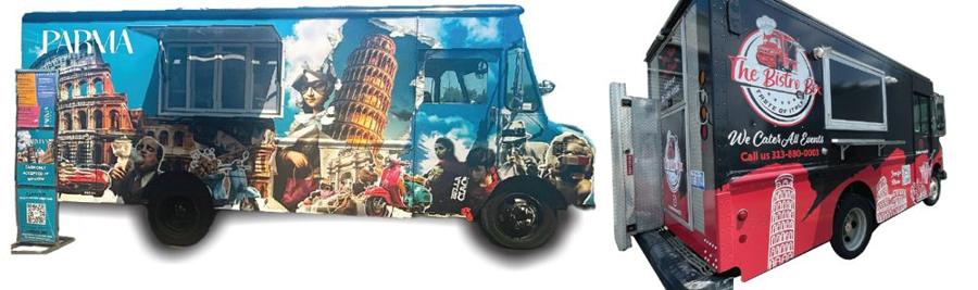 Wrapped food trucks by Artistic Element